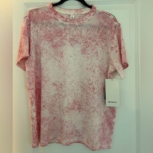 Lululemon all yours tee size 6. Pink color. New with tags.